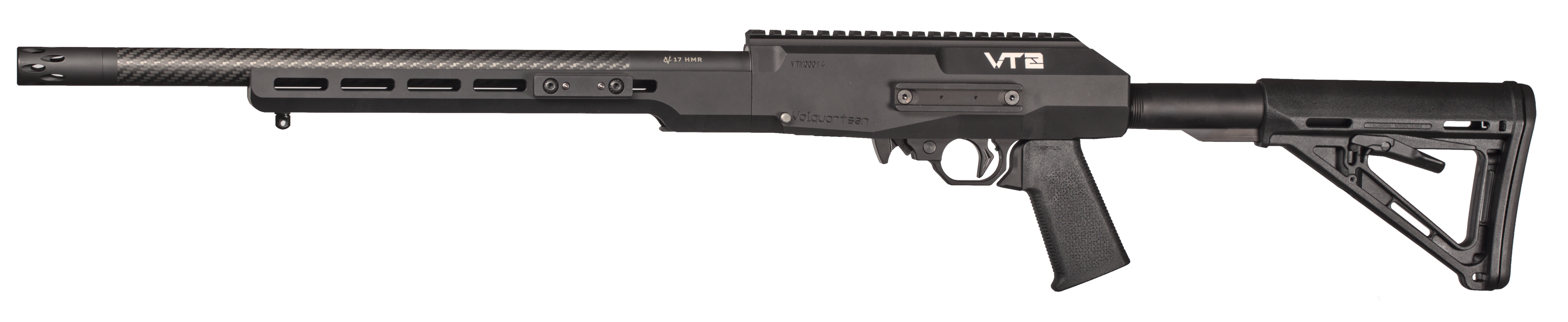 Volquartsen VT2 Rifle 22LR 16.5 in Black Carbon Fiber 9+1 Capacity - Volquartsen - 22LR