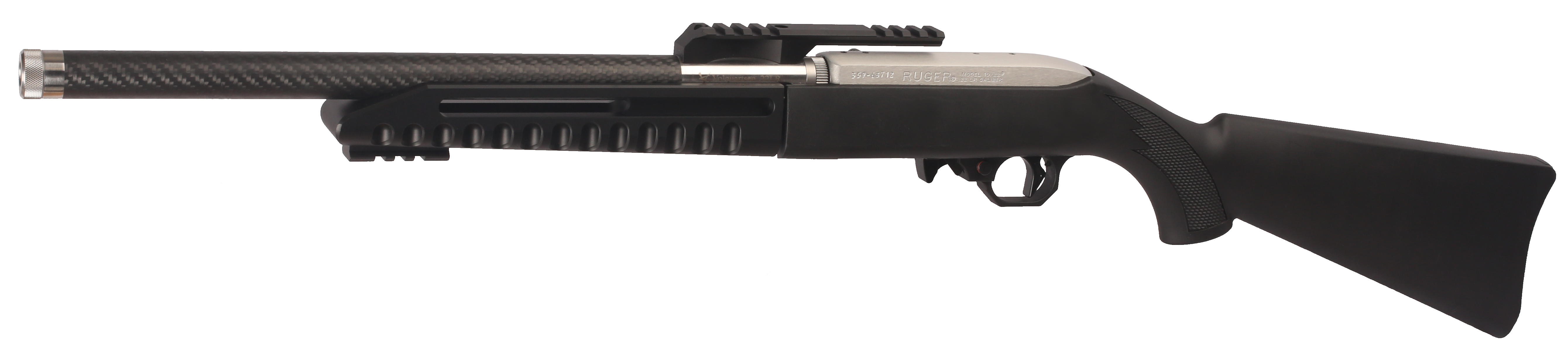 Forend for Bull Barrel Volquartsen Ruger 1022 TAKEDOWN Black Aluminum